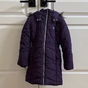 Calvin Klein Jeans Kids Purple Puffer Jacket